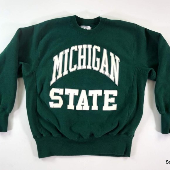 Galt Sand Other - Vintage Galt Sand Men's Large Michigan State Spartans Sweatshirt MSU Green USA